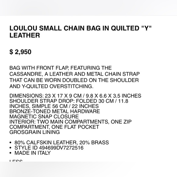 YSL Loulou Small Quilted Chain Bag - Picture 17 of 17